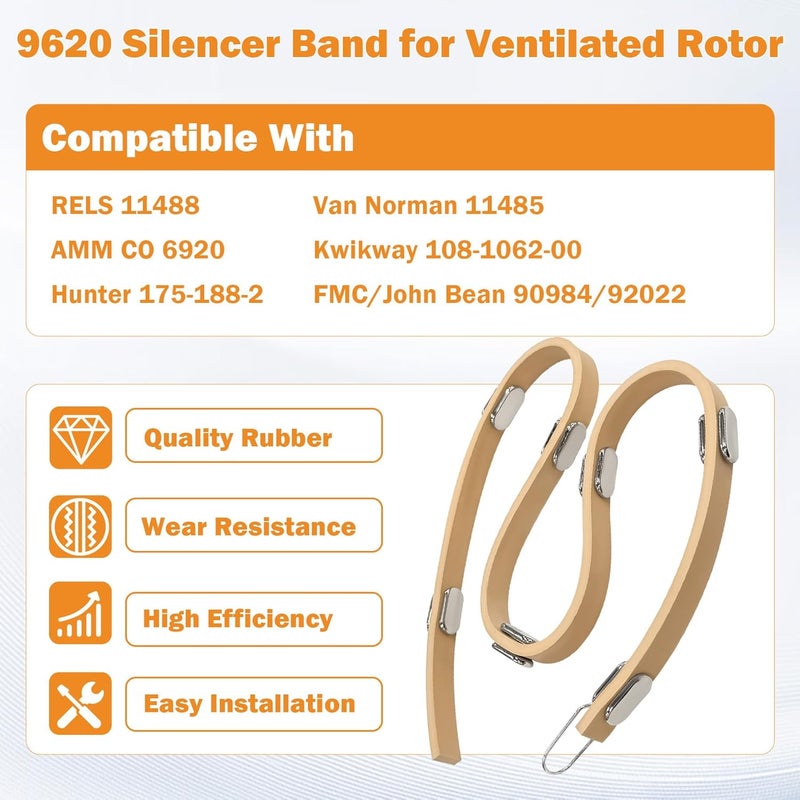 superbobi 6920 906920 Brake Lathe Silencer Band for Ventilated Rotor, Ventilated Rotor Silencer Band Replacement for AMM CO 6920, FMC/John Bean 90984/92022, Van Norman 11485, RELS 11488, Hunter 175-188-2 - Image 5